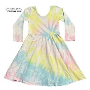 Worthy Threads 7Y Luxury Tie-Dye Twirl Dress